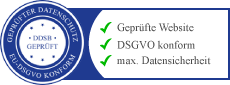 DSGVO konform Datenschutz geprüft