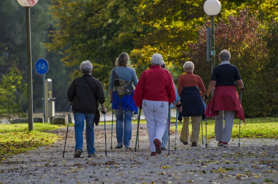 Nordic Walking auch in der Gruppe möglich