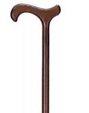 Schlichter Gehstock aus Holz für Damen & Herren Ossenberg Derbygriff Braun Herren