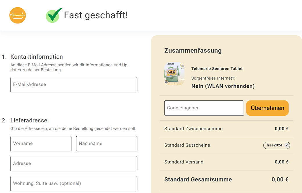 Gutschein Telemarie